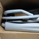 Drive Medical 11148-1 Folding Steel Bedside Commode Chair, Portable Toilet, Supports Individuals Weighing Up To 350 Lbs, with 7.5 Qt. Bucket and 13.5 Inch Seat, Grey