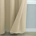 Mrs.Naturall Beige Curtains 54 Inch Long for Bedroom,Room Darkening 80% Blackout Thermal Insulated Black Out Curtains 54 in Length 2 Panels Set