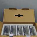 5-Pack Borosilicate Glass Containers with Tempered Lids, 35.2oz/4.4 Cup Airtight Meal Prep Set, Microwave/Freezer Safe (Blue)