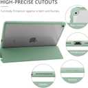 Cute Spooky Ghost for iPad Air 11" M3(2025)/M2(2024),iPad Air 5th/4th Gen 10.9" Halloween Spirit Clear Hard Back Hybrid Case,with Pencil Holder Trifold Stand Tablet Cover for Women