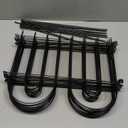 21ft X 13in Animal Barrier Fence, 15 Panels No Dig Fence for Dogs Rabbit, Anti Digging Defense Barrier Garden Edging Border, Rustproof Metal Arched Decorative Garden Fencing for Outdoor, Yard, Lawn (Black)