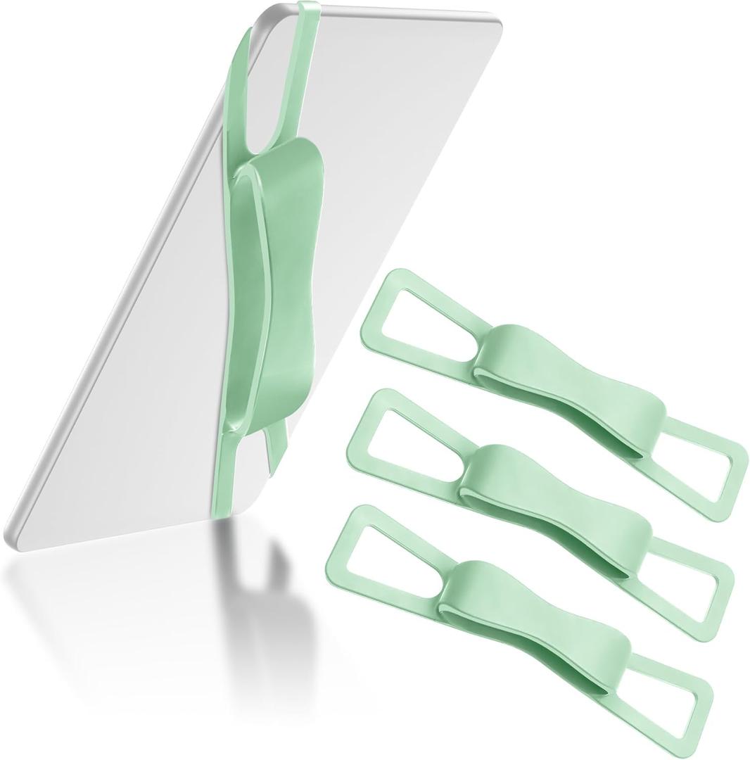 Fotbor 3 Pack Ergonomic Hand Strap for Kindle & Tablets - Lying Reading Essential - Non-Slip Anti-Fall Lightweight Grip Strap, Fits 4.7-8" Kindle/e-Readers/Phones & Tablets (Matcha)