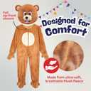Dress Up America Bear Mascot Costume - Full Body Animal Suit for Kids & Adults - Includes Jumpsuit & Mask, Large