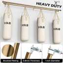 Warm Gold Double Curtain Rod, Brass Extra Long Dual Curtain Rods for Windows 72 to 144 Inch, 1 Inch Adjustable Heavy Duty Spliced Double Rod, Pro-Plating Process, Aluminium Finials