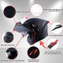 1Storm Motorcycle Modular Full Face Helmet Flip up Dual Visor Sun Shield: HB89 Arrow Pink (XL)