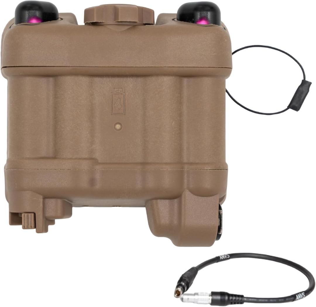 PVS 31 NVG Battery Pack Case with Function for Tactical Helmet NVG | Paintball Airsoft Shooting Hunting Training (SAND)