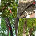 30 Ft Manual Pole Saw, Extendable Tree Pruner Blade and Scissors Set with 9 Fiberglass Handles, Long Branch Pruner Retractable for Backyard and Garden, Bush Cutting and Pruning of Palm Trees