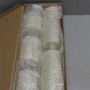 Fo32won Ivory White LED Flameless Pillar Candles Battery Operated with Remote Timer, 5 Pack 3D Flickering Acrylic Candles for Home Living Room Bedroom Fireplace Wedding Party Holiday Decor & Gift (Ivory)