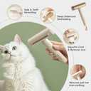 3-in-1 Pet Grooming Brush for Dogs & Cats | Deshedding & Dematting Comb with Built-in Lint Roller | Use with Our Sticky Hair Remover for Complete Fur Care (White)