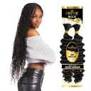 Sensationnel Empire Bulk Braiding Deep Human Hair Braids for Knotless Boho Box or Curly Loose Wave Styles - 1 pack (18 inch, 1B OFFBLACK)