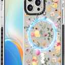 Toycamp for iPhone 16 Pro Max Case - Compatible with MagSafe Women Girls Cute Phone Cover Magnetic with Shockproof Protective Girly Aesthetic Designer Case for iPhone 16 Pro Max 6.9", Cartoon Floral