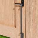 18" Heavy Duty Cane Bolt Gate Drop Rod Extra Thick Hardware Ground Latch for Wood PVC Vinyl Metal Fences Gates, Double Doors, Black Solid Steel-1 Pack