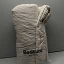 Bedsure Waffle Comforter Set Queen, Linen Soft Bedding, Waffle Weave Bed Set, 3 Pieces, 1 Comforter (90"x90") and 2 Pillow Shams, Cotton Shell and Polyester Lining for All Seasons