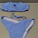 SOULSHE Womens Two-Piece Bikini Set Sexy Bating Suit for Women Adjustable Straps Women's Swimwear Swimsuit Light Blue, L