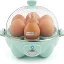 Dash Rapid Egg Cooker - Boiler, Poacher & Steamer - Includes Measuring & Recipe Guide - Dishwasher Safe - BPA Free - Holds 7 Eggs, Aqua
