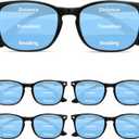 CCVOO 5 pack Reading Glasses for Women/Men, Bifocal, Progressive, Readers for Women/Men, Eye glasses, Blue Light Glasses (Black X5: Progressive)