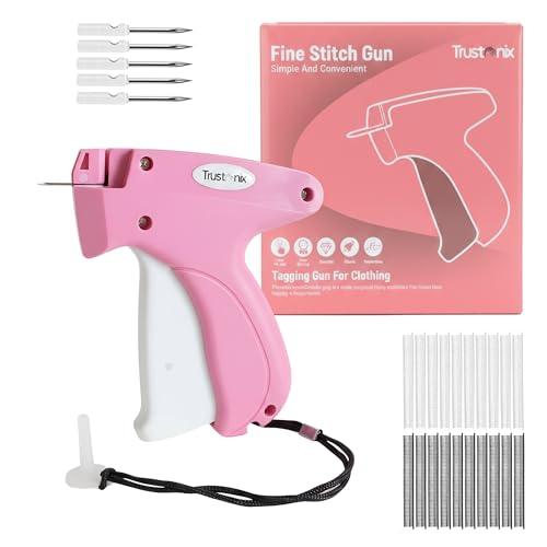 Trustonix - Tagging Gun for Clothing | Fine Stitch Mini Stitch Gun | Quick Clothing Fixer | Sewing Quilting Hemming Tool | Portable Stitch Tool | 5 Needles | 1000 Black & 1000 White Micro Fasteners