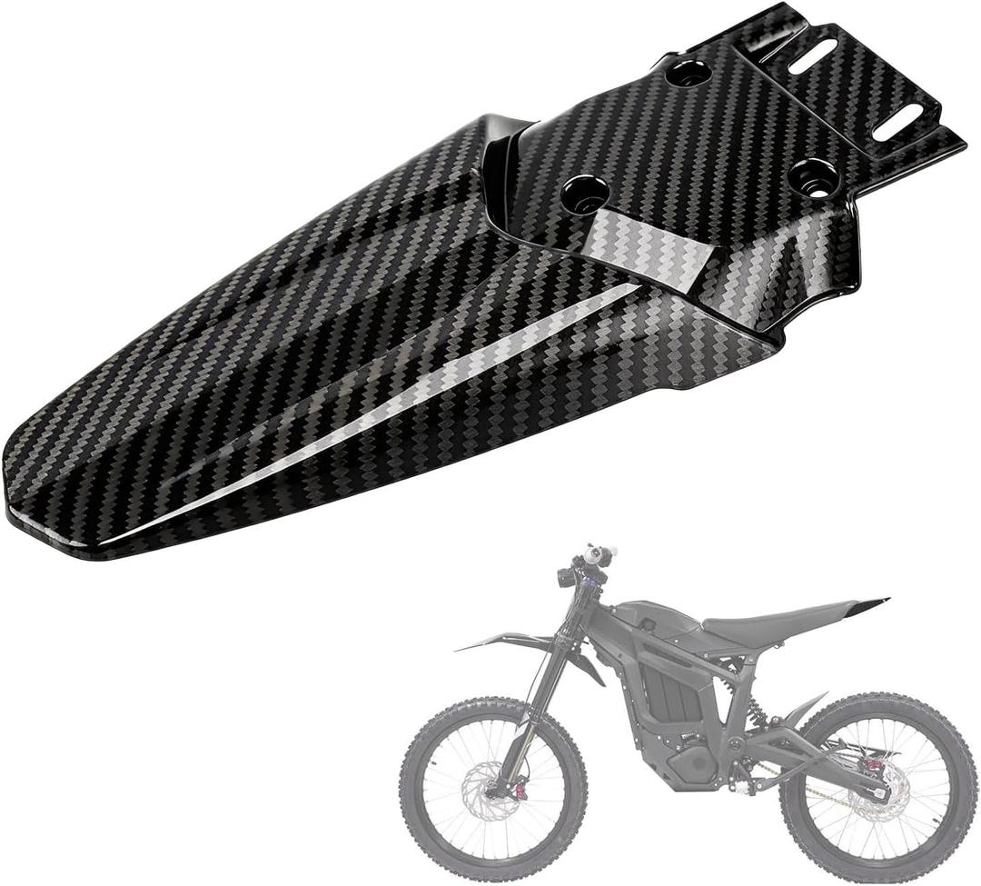 CHANGCHENG Rear Fender Protector for Talaria - Motorcycle Fender Mudguard Carbon Fiber Pattern for Talaria Sting MX3 MX4 MX5 Freego X2/X2 Pro Electric Dirt Bike Black