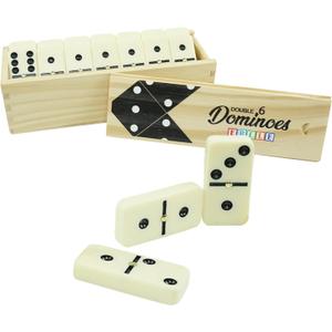 ERLLE - Jumbo Dominoes Set, Extra-Large Double Six Domino Set for Kids & Adults, Premium Giant Dominoes for Outdoor & Indoor Games, Classic Mexican Train, Chicken Foot, and Family Game Night Fun
