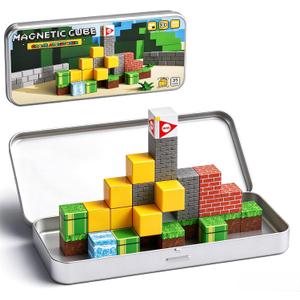 Magnetic Adventure Travel STEM：35PCS Mini Blocks Kit for Ages 3-5