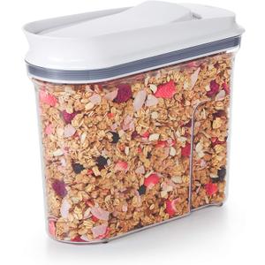 OXO Good Grips Airtight POP Small Cereal Dispenser (2.5 Qt),2.5qt,2.5 Qt - Granola (1 Count (Pack of 1), White)
