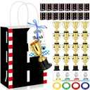 Gueevin 52 Pcs Race Car Party Favors Race Car Birthday Party Supplies Include 12 Racetrack Goodie Bags Mini Trophies Thank You Cards 4 Ribbons for Racing Goodie Bags Stuffers Birthday Decorations