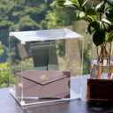 Clear Acrylic Wedding Card Box, DIY Large Card Box with Clear Assembly Parts, Party Cards Receiving for Birthdays, Graduation & Baby Shower Decorations, Easy for Traveling(10x10x6.18)