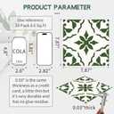 MORCART 7.87" x 7.87" Peel and Stick Floor Tile, 20 PCS Self-Adhesive DIY Vinyl Flooring, Removable and Waterproof Tile Sticker for Bathroom, Kitchen, Wall, Bedroom, Stairs (Green Retro Design)
