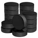 Faswin 15 Pack Ice Hockey Pucks with 3 Reusable Mesh Bag, Official Regulation, Diameter 3", Thickness 1", 6oz, Black