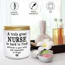 Nurse Gifts for Women Nurse Practitioner Gifts 7 OZ Lavender Scented Candles School Student Nurse Graduation Gift Funny Retirement Bulk Presents Eco-Friendly Long Lasting Natural Soy Max Candle (Great Nurse White)