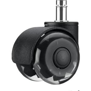 Office Chair Replacement Wheels 3.34 Inch Silent Swivel Caster Wheels Dual Wheel Small Caster for Furniture and Carpet PACK OF 5