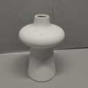 Small Vase Decorative Vase Elegant Minimalist Floral Container Desktop Ornament for Bedside TV Cabinet Housewarming Gift, White