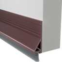 Door Draft Stopper with Brush, 39" Door Sweep for Bottom of Door, Self Adhesive Weather Stripping for Bottom of Door, Under Door Seal Dust/Noise/Hot or Cold Air Insulation, Brown, 2 Pack