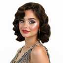 Brown 20s Wig for Women Finger Wave Party Synthetic Full Vintage Wigs for Womens Lady Cosplay Costume Fancy Dress 1920s Flapper Wig