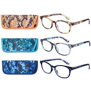 EYEGUARD Reading Glasses 3 Pack Quality Fashion Colorful Readers for Women +4.50