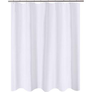 N&Y HOME RV Shower Curtain or Liner Fabric 60 x 64 inches, Perfect for Camping Travel Trailer, White Bathroom Curtains with Grommets, 60x64