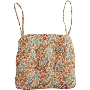 Vctops Farmhouse Floral Print Chair Cushions with Ties U-Shaped Soft Comfortable Chair Pads Non Slip Seat Cushions for Indoor Dining Room and Kitchen Chairs (Flower G,16"x16")