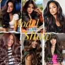 Clip in Hair Extension One Piece 160g, 20 Inch Light Brown Long Wavy Synthetic Hair with 5 Clips, Full Volume Soft Natural Look Clip in Hairpiece for Women.