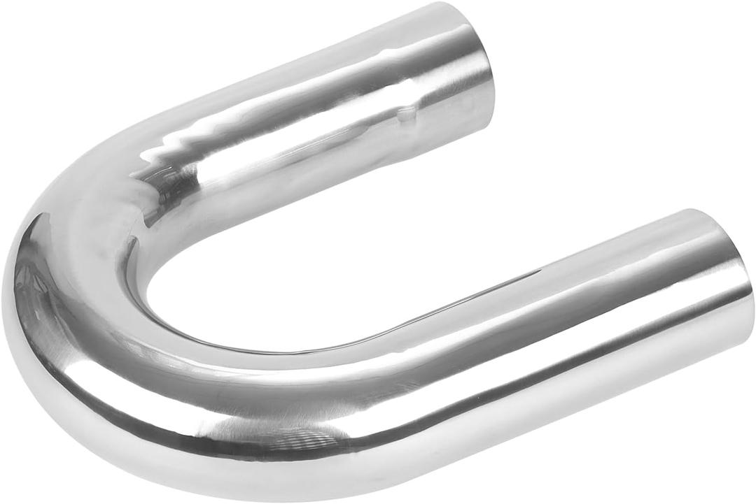 A-KARCK U Bend Exhaust Pipe 3.5" OD, 180 Degree Stainless Steel Exhaust Tube Mandrel Bend, Custom Your Own Exhaust System