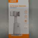 Auto Face Tracking Tripod 360 Rotating Phone Stand with Tripod Heads, No App, Remote & Gesture Control, Tripods & Monopods Compatible, Rechargeable Smart Shooting Stand for Tiktok Live Recording White