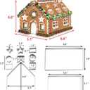 Gingerbread House Cookie Cutter Set - 3D Christmas Cookie Cutters - 10Pcs Gingerbread House Kit for Christmas, Halloween, Holiday, Winter (Gift Package)