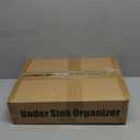 PXRACK 1 Pack Under Sink Organizer,Adjustable Height,2 Tier Pull Out Under Cabinet Organizer,Slide Out Thickened Metal Under Sink Storage for Kitchen Bathroom Laundry Cabinet Pantry,White(L)