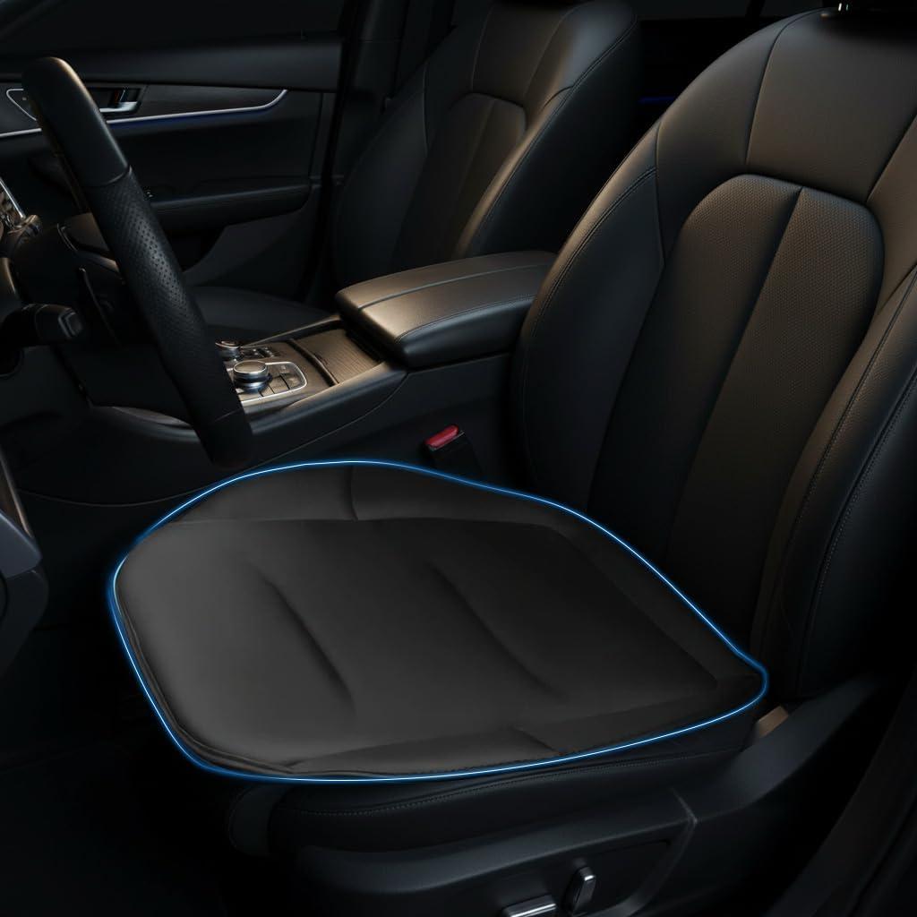 Car Seat Cushion, Thin Seat Cushion 0.78in, Office Chair Cushion, Car Seat Cushions for Driving, Summer Breathable Driver Seat Cushion for Long Sitting Relief, Car Seat Pad (Black)