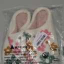 Cozy Furry House Slippers for Women/Men Cute Warm Indoor Non-Slip Winter Cozy Shoes (7-8 Women/5.5-6.5/Men, Flower)