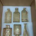 UPBUD Amber Glass Bud Vases Set of 12, Gold Mini Flower Vase for Centerpieces, Small Vases in Bulk for Wedding Decorations, Vintage Vase for Table, Recepetion, Home Dcor