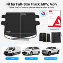 REEVAA Upgraded Car Windshield Cover for Ice & Snow [All-Weather Protection] Magnetic Fit Weatherproof Frost Cover, Winter Accessories, Fit for MPV, Van, Full-Size Trucks