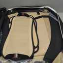 Silverado Seat Covers Fit for 2007-2026 Truck Chevy Chevrolet Silverado GMC Sierra Pickup 1500 2500HD 3500HD Crew Double Extended Cab Waterproof Leather Seat Covers (Full Set, Black)