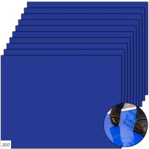 300 Sheets 17 x 13 Basketball Sticky Mats, Adhesive Mats for Replacement, Sticky Mat for Shoes, Construction, Laboratory, Hospital, Medical, Office, Gym (Blue)