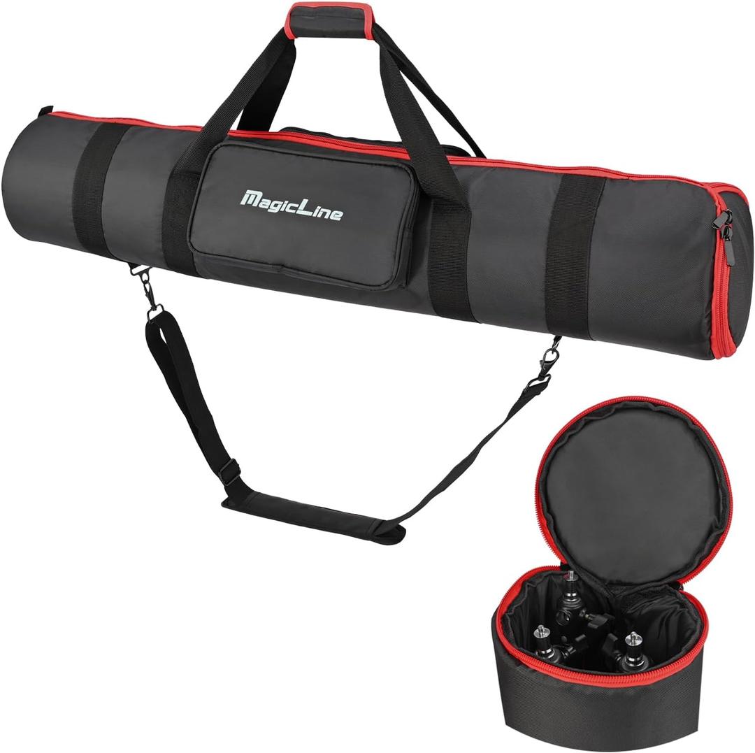 MagicLine Tripod Carrying Case Bag 41x7.9x7.9inch, with 2 Outer Pockets+1 Inner Pocket+3 Inner Compartments, Padded Carry Case for Light Stands,Mic Stands,Tripods,Monopods