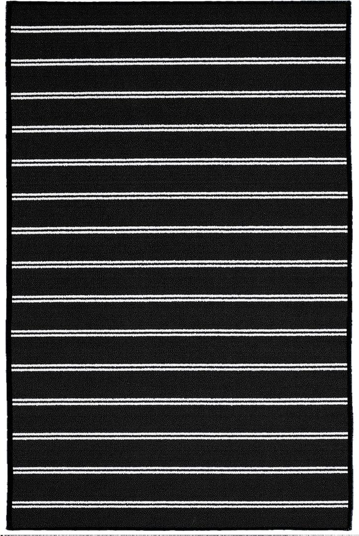 Garland Rug Avery Area Rug, 3 ft 6 in x 5 ft, Black